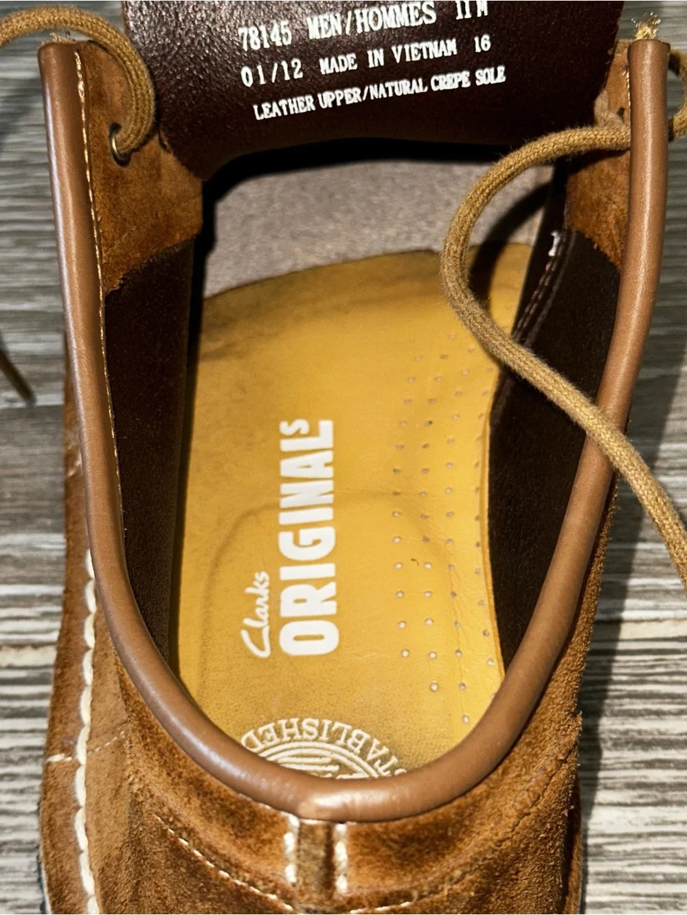 Clarks Originals Jink Cola Suede Oxford Men’s 11M Crepe Sole Casual Minimalist